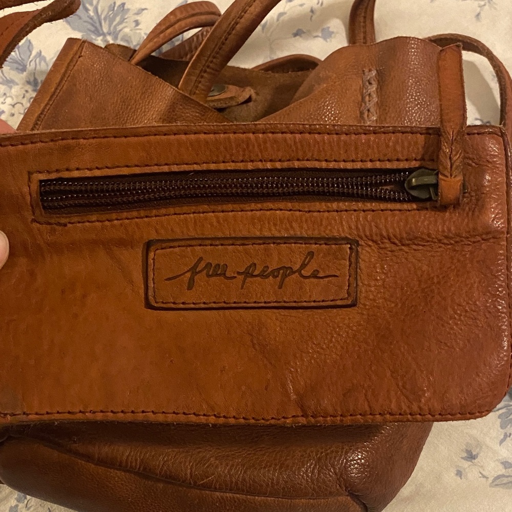 Free People Brown Leather Tote Bag - Picture 4 of 6